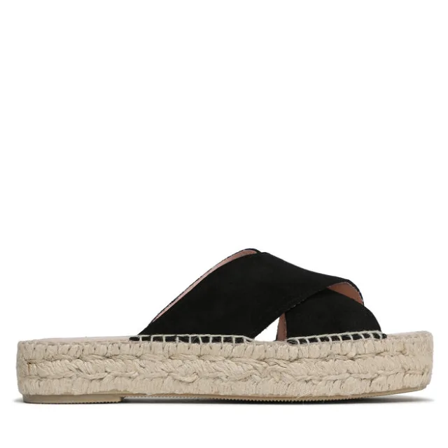 Klapki Manebi Double Sole X Bands Sandals K 1.0 DX Czarny