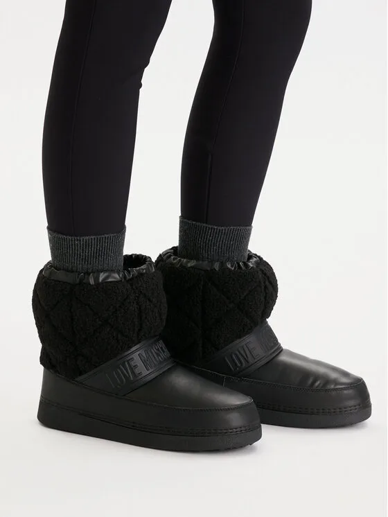 Śniegowce LOVE MOSCHINO JA24412G0NISJ00A Czarny