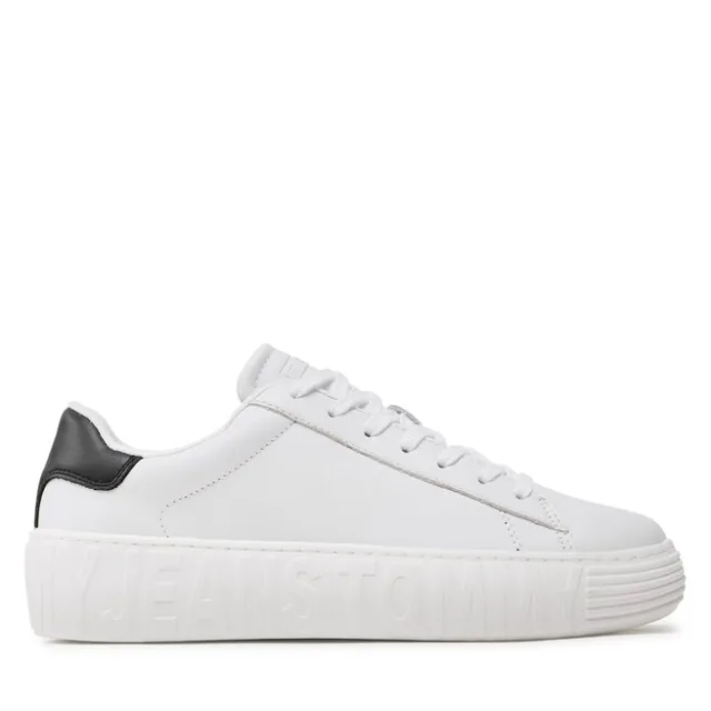 Sneakersy Tommy Jeans Leather Outsole EM0EM01159 Biały