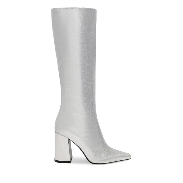 Kozaki Nine West SAMAA SJ1453-2 Srebrny