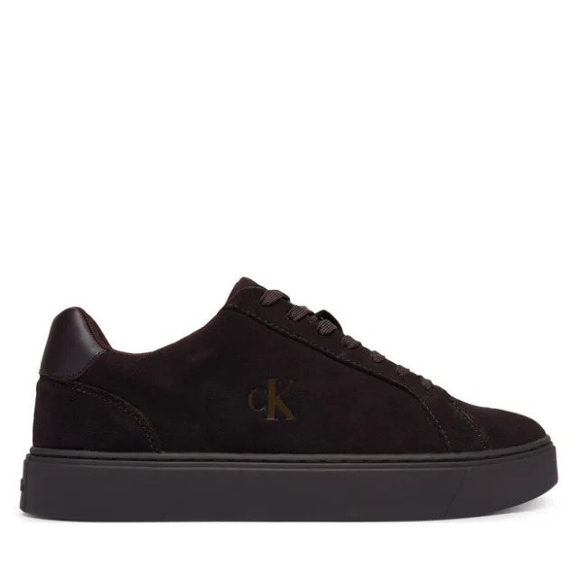 Sneakersy Calvin Klein Classic Cupsole Laceup Su YM0YM01434 Brązowy ciemny