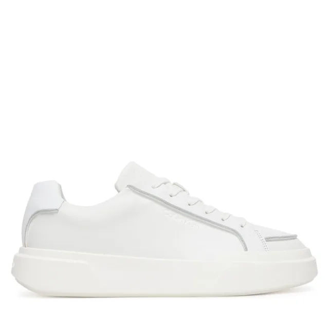 Sneakersy Calvin Klein Chunky Cupsole Lace Up Lth Pinch YM0YM01454 Biały