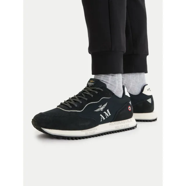 Sneakersy Aeronautica Militare 261SC0320UPL00313 Granatowy