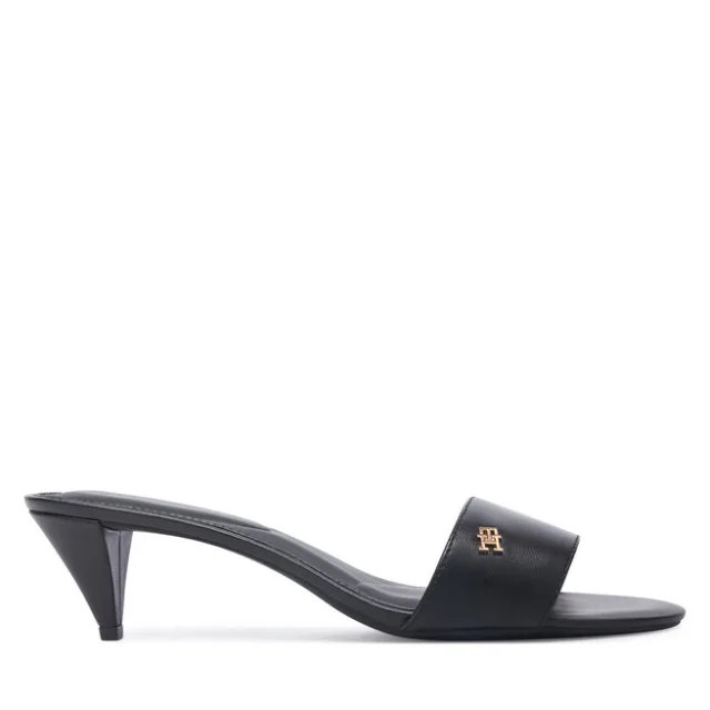 Klapki Tommy Hilfiger Th Mid Mule FW0FW09508 Czarny