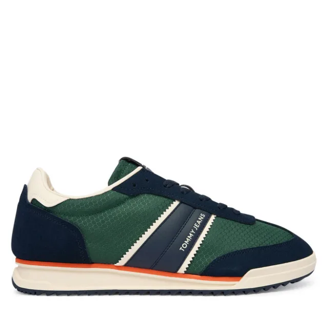 Sneakersy Tommy Jeans Tjm Retro Runner Cleated Winter EM0EM01664 Zielony