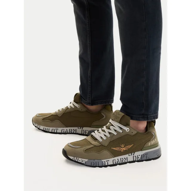 Sneakersy Aeronautica Militare 261SC0276UCT04327 Zielony
