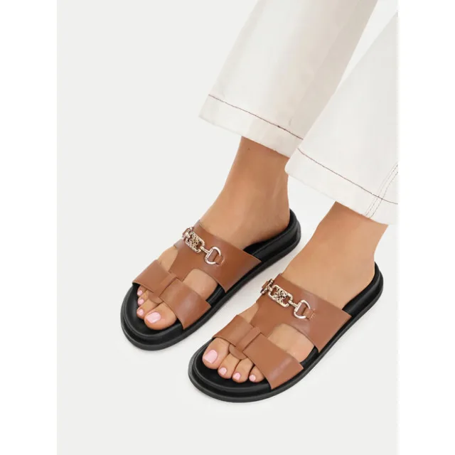 Klapki Nine West CEO-JDNW-05 Brązowy