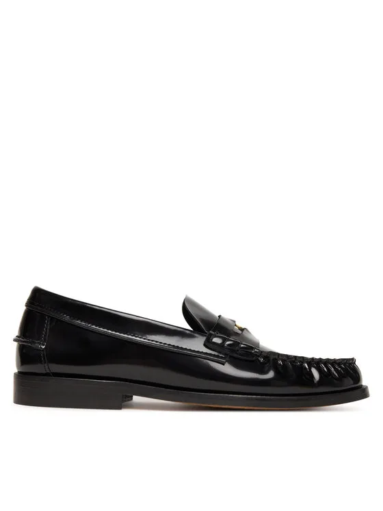 Mokasyny Tommy Hilfiger Hilfiger Penny Abrasivato FW0FW09257 Czarny