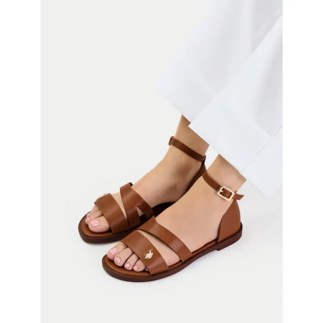 Sandały U.S. Polo Assn. EO-CASSIE003W/6Y1 Brązowy