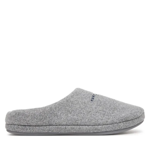 Kapcie Tommy Hilfiger Hilfiger Felt House Shoe FM0FM06017 Szary