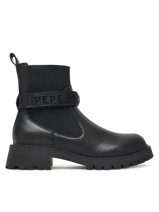 Botki Pepe Jeans Stacy Glow W PLS500026 Czarny
