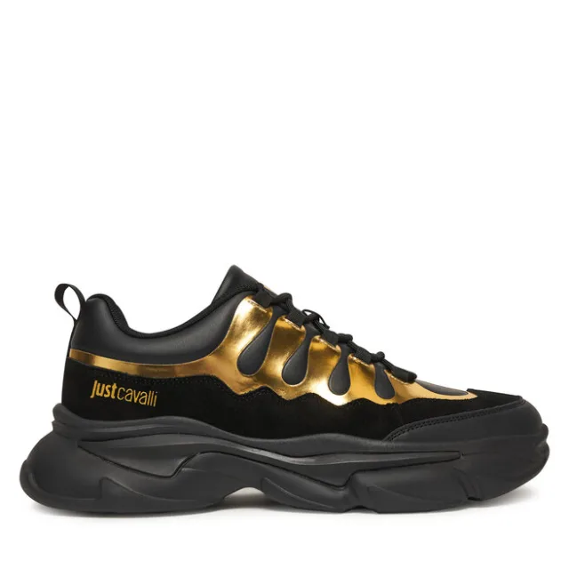Sneakersy Just Cavalli 79QA3SA2 ZPB56 Złoty