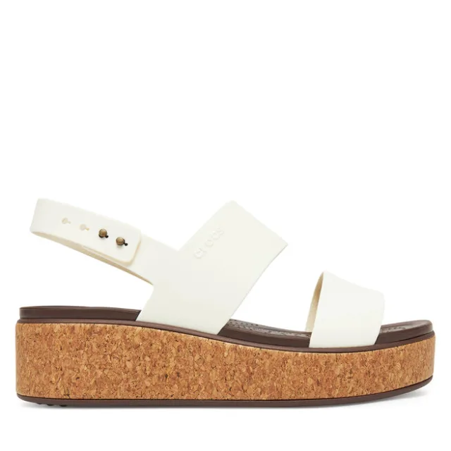 Sandały Crocs Brooklyn Cork Low Wedge 211144 Écru