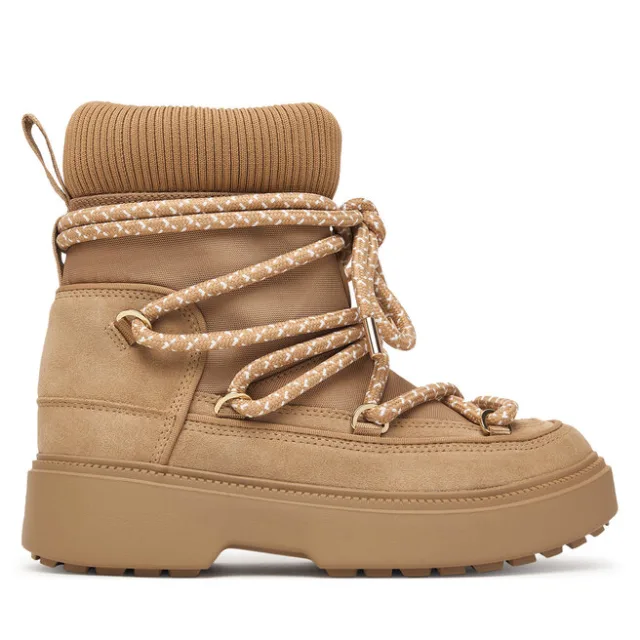 Śniegowce Tommy Hilfiger Lace-Up Water Resist Snow Boot FW0FW09546 Beżowy
