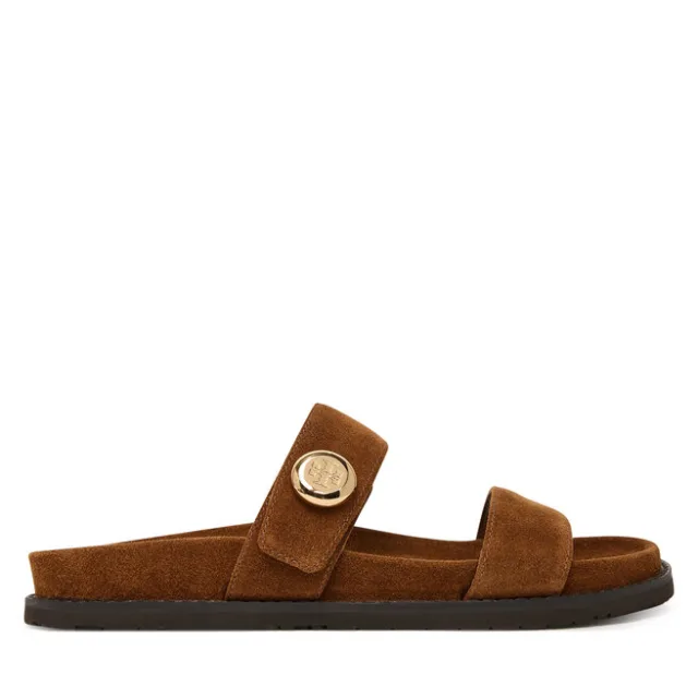 Klapki Tory Burch Romy Sport 183266 Brązowy