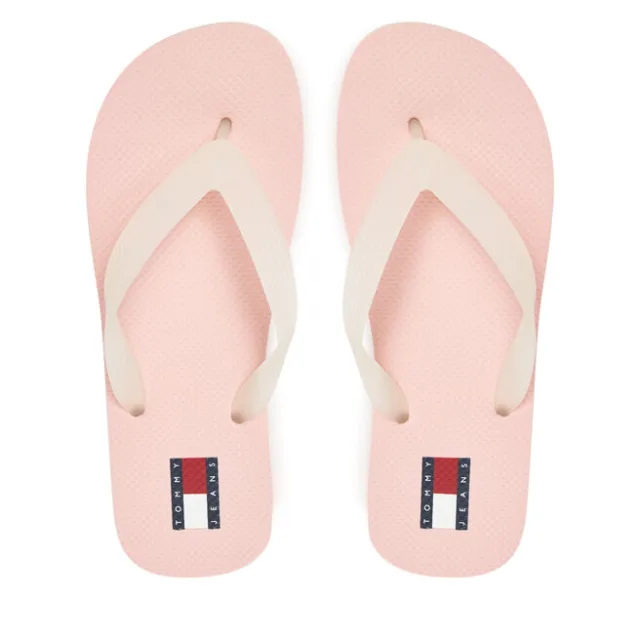Japonki Tommy Jeans Tjw Logo Flip Flop EN0EN02447 Różowy