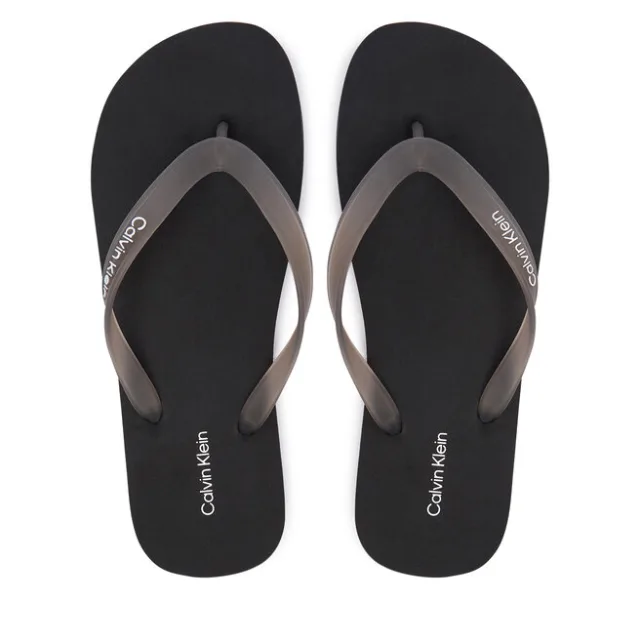 Japonki Calvin Klein Beach Thong Slide HM0HM02105 Czarny
