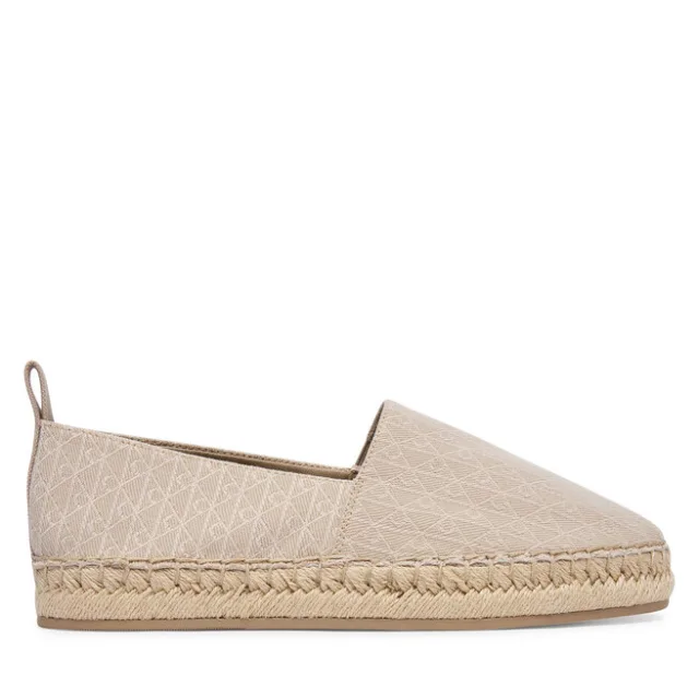Espadryle Calvin Klein All Over CK HW0HW02933 Beżowy