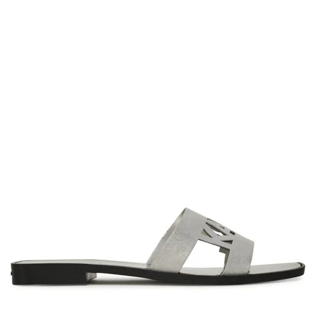 Klapki KARL LAGERFELD Skoot II KL80402 Srebrny
