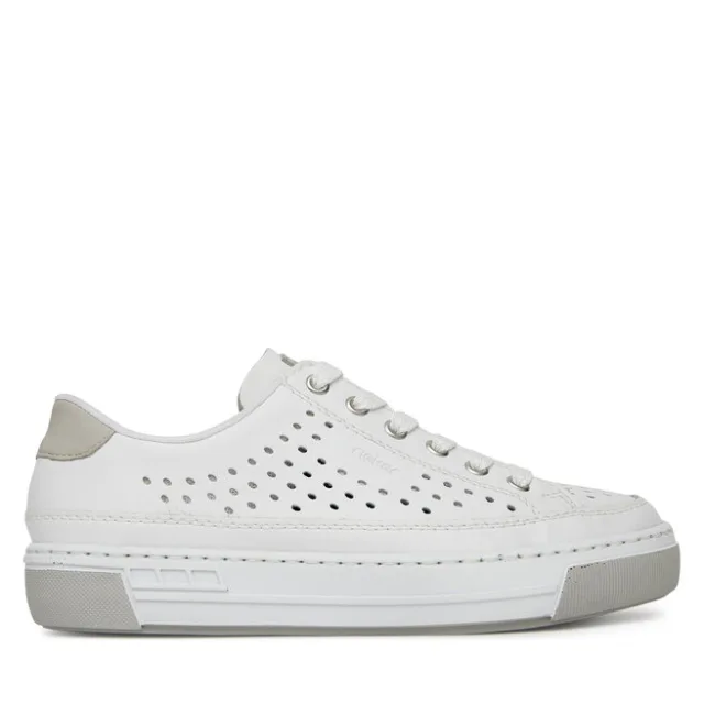 Sneakersy Rieker L8849-80 Biały
