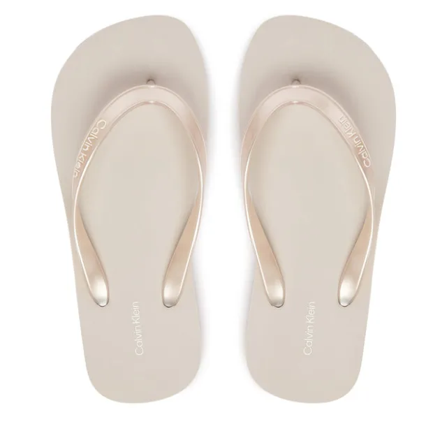 Japonki Calvin Klein Arwa HW0HW02956 Srebrny