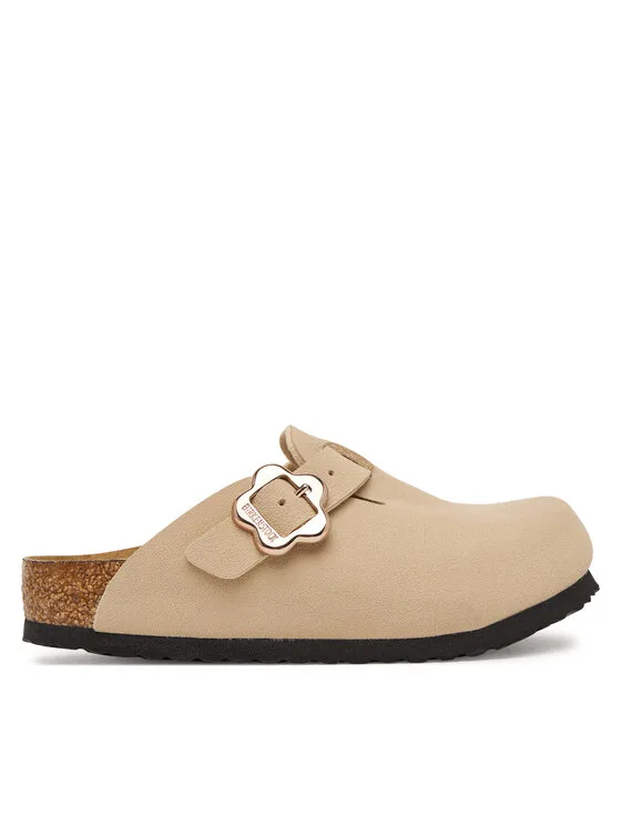 Klapki Birkenstock Boston Flower Buckle 1030630 S Beżowy