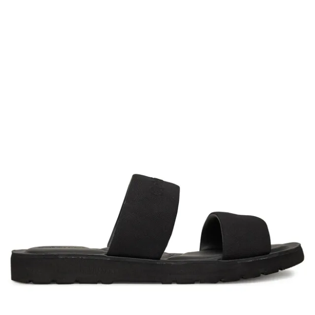 Klapki Calvin Klein Double Strap Cv Logo HM0HM01801 Czarny
