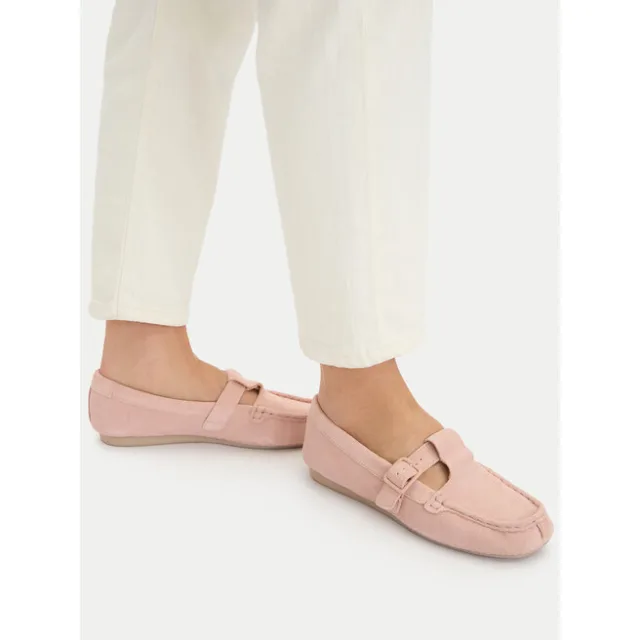 Mokasyny Clarks Freckle Tbar 26185904 Różowy
