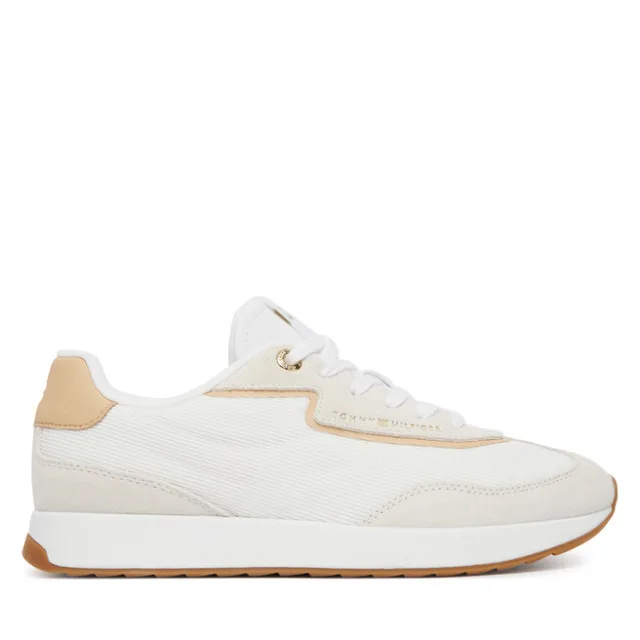Sneakersy Tommy Hilfiger Th Retro Runner Mix FW0FW09410 Biały