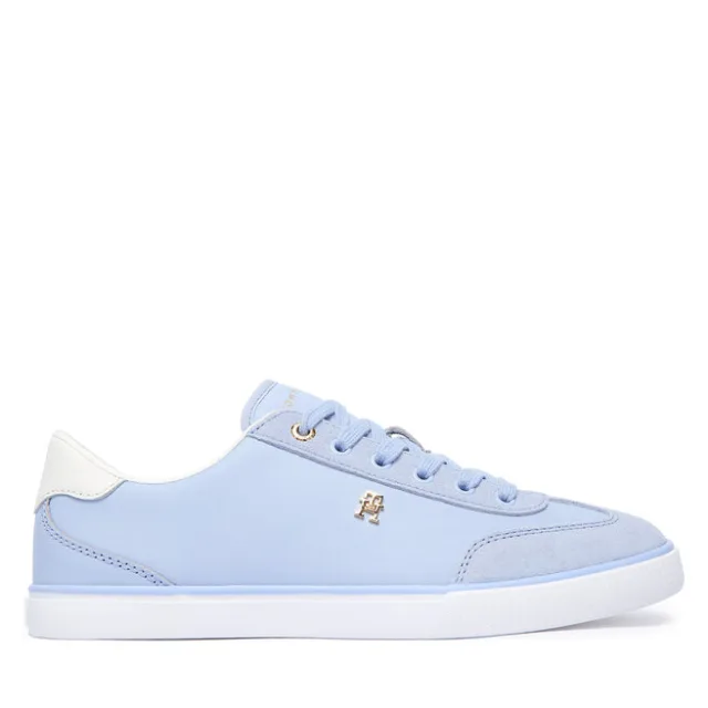 Sneakersy Tommy Hilfiger Th Chic Low Vulc FW0FW09391 Niebieski jasny