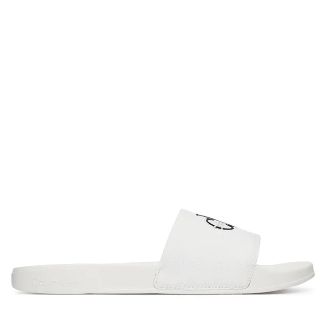 Klapki Calvin Klein Ess Slide Cv YM0YM01393 Biały